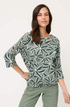 Khaki Weighted Jersey Relaxed Clara Top