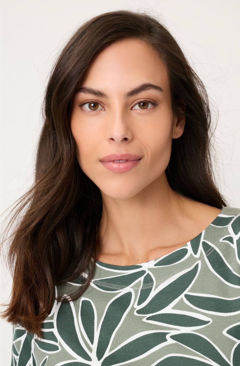 Khaki Weighted Jersey Relaxed Clara Top