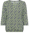 Kiwi and Navy Relaxed Clara Top