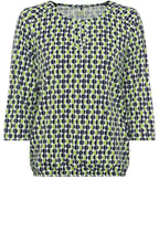 Kiwi and Navy Relaxed Clara Top