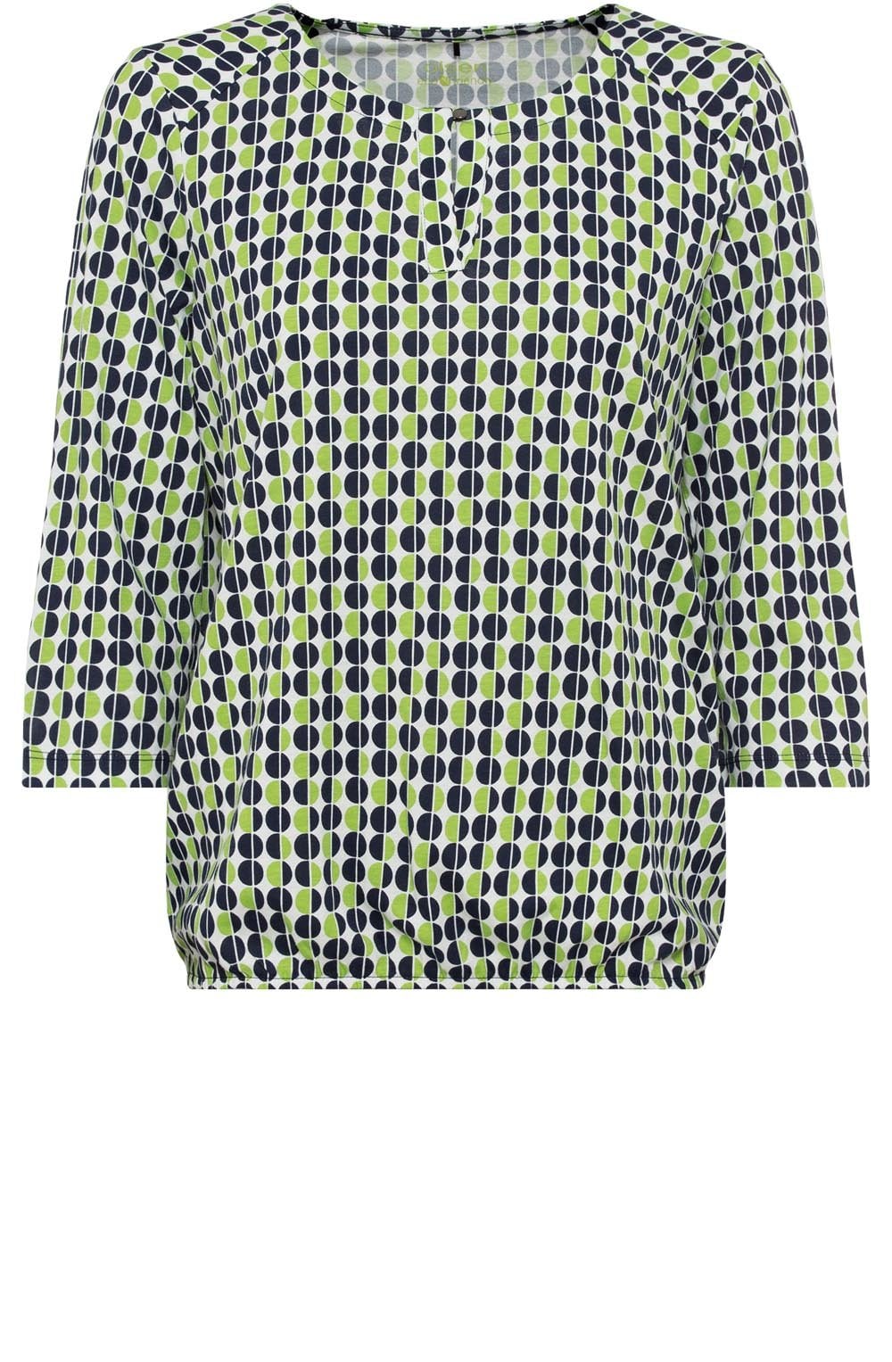 Kiwi and Navy Relaxed Clara Top