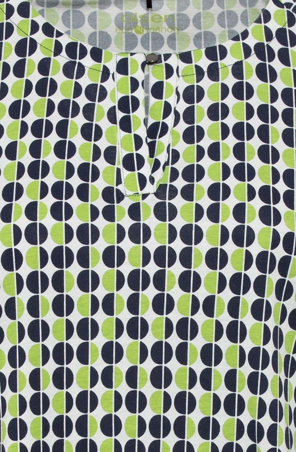 Kiwi and Navy Relaxed Clara Top