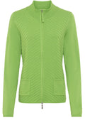 Kiwi Diagonal Ribbed Cardigan
