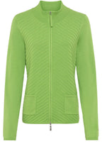 Kiwi Diagonal Ribbed Cardigan