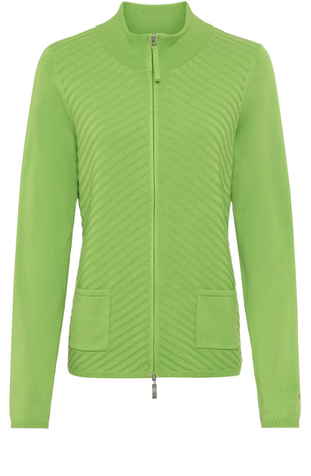 Kiwi Diagonal Ribbed Cardigan