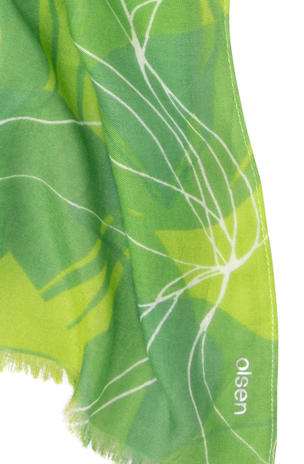 Kiwi Leaf Print Scarf