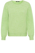 Kiwi Melange Delicate balloon Sleeve Jumper