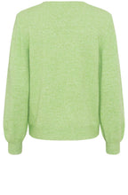 Kiwi Melange Delicate balloon Sleeve Jumper