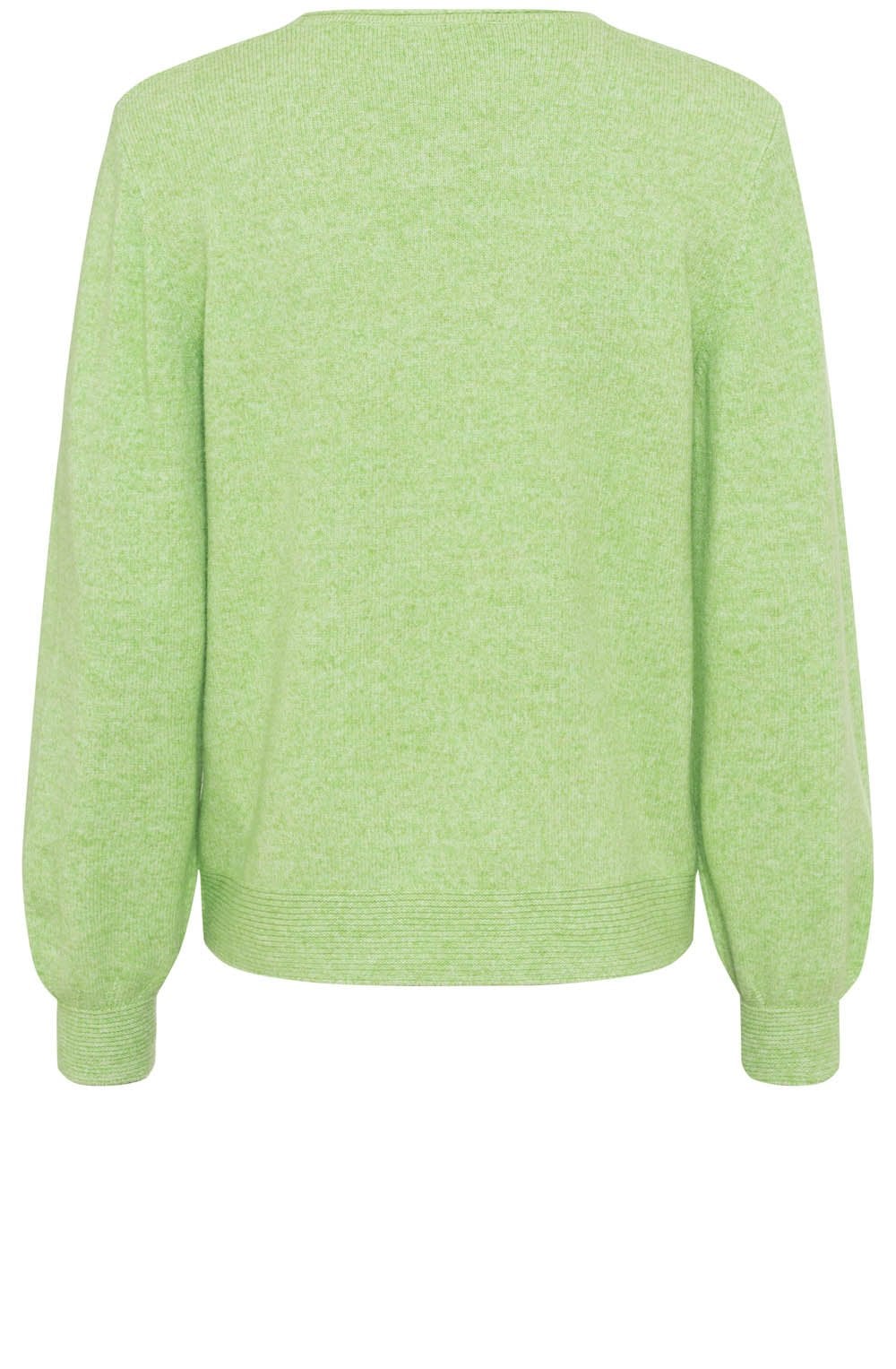 Kiwi Melange Delicate balloon Sleeve Jumper