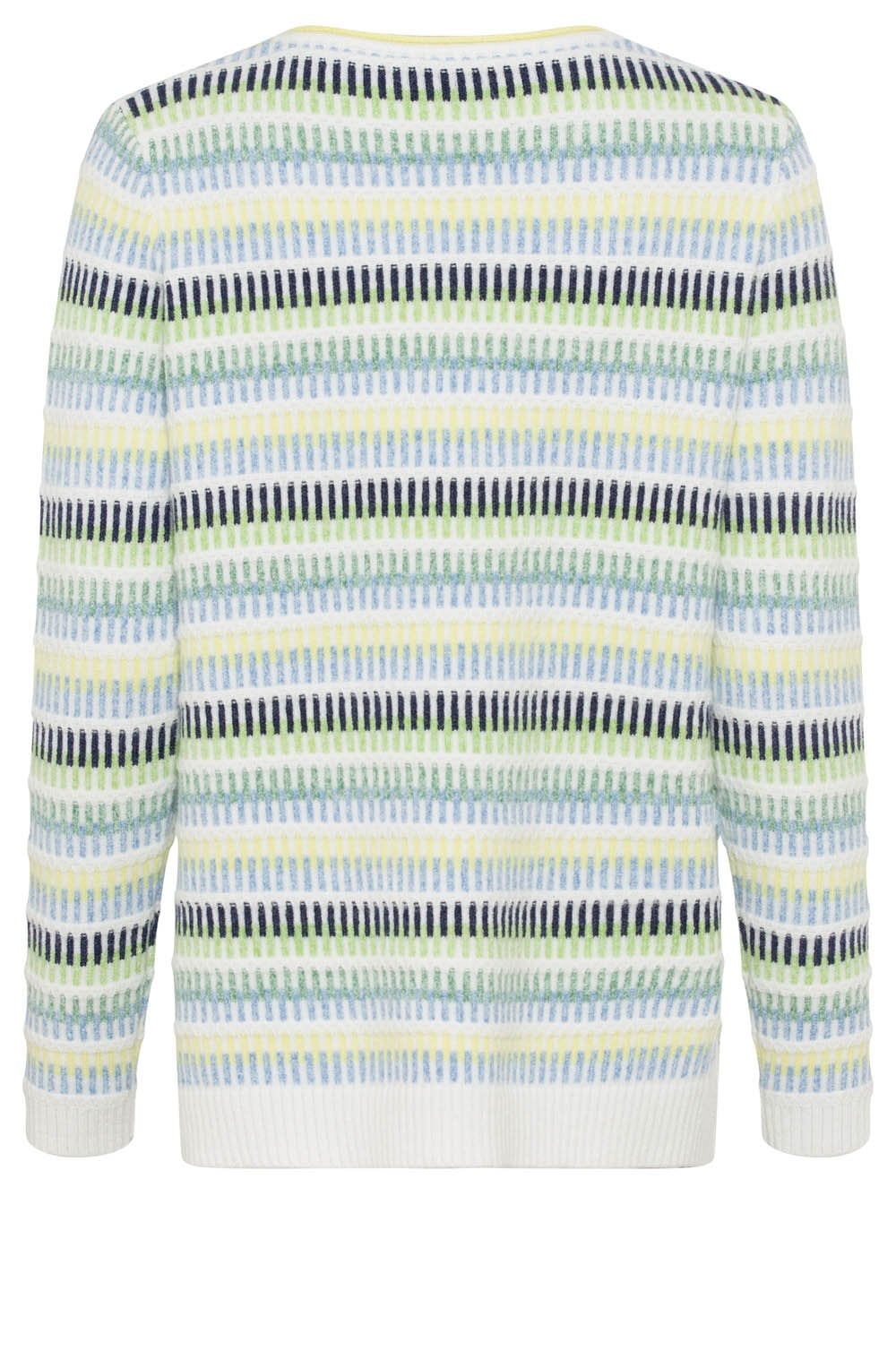 Kiwi Melange Horizontal Stripes Henny Jumper