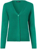 Lake Green Ribbed Knit Cardigan