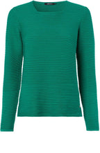 Lake Green Ribbed Knit Jumper