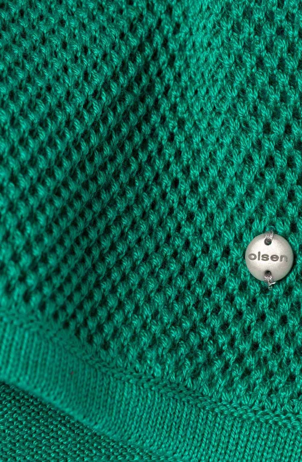 Lake Green Textured Knit Jumper