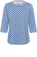 Lapis Blue All Over Print Hannah Top