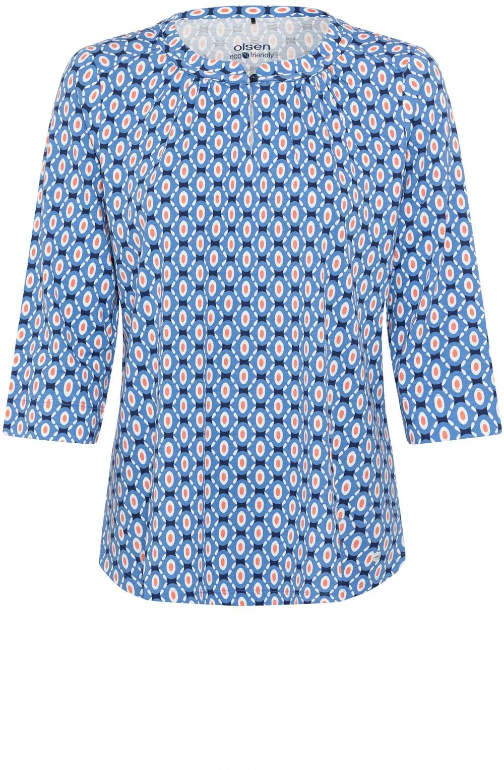 Lapis Blue All Over Print Hannah Top