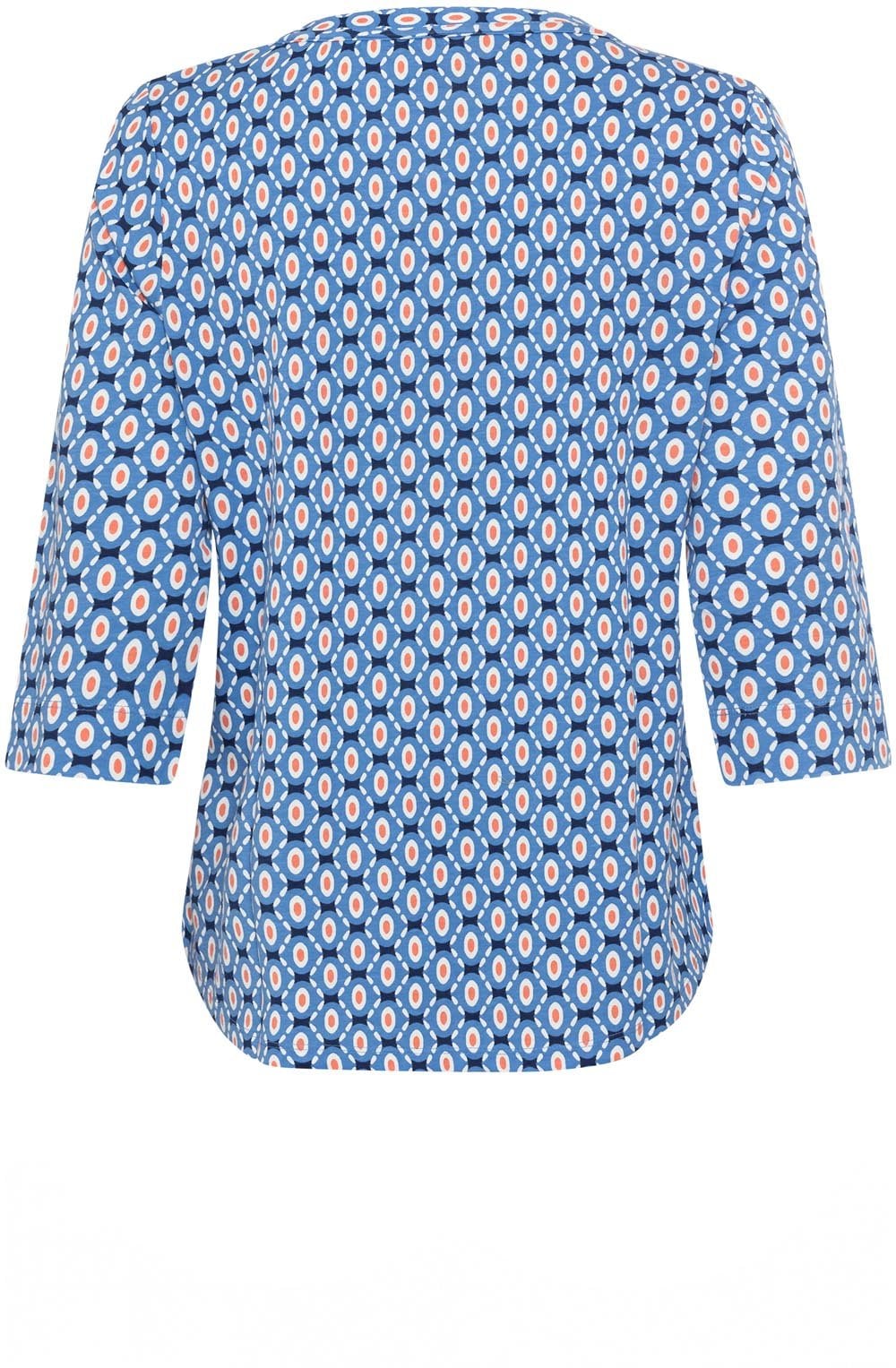 Lapis Blue All Over Print Hannah Top