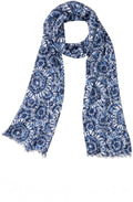 Lapis Blue Bold Print Scarf