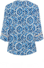Lapis Blue Tunic Style Blouse