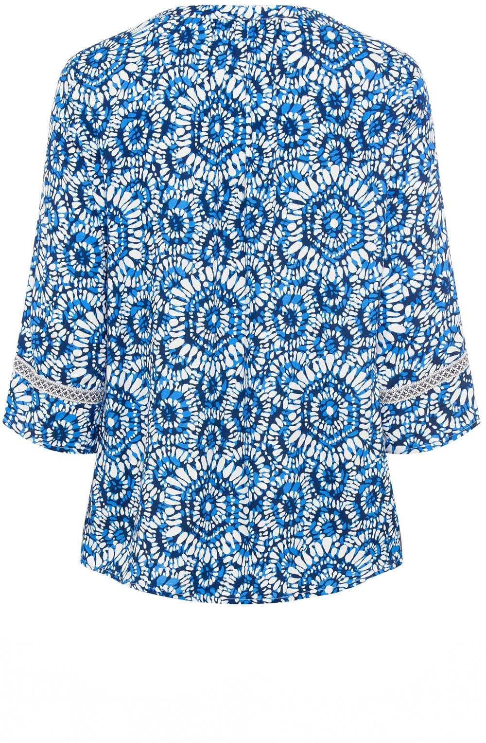 Lapis Blue Tunic Style Blouse