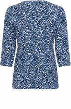 Lapis Blue V Neck Edda Top