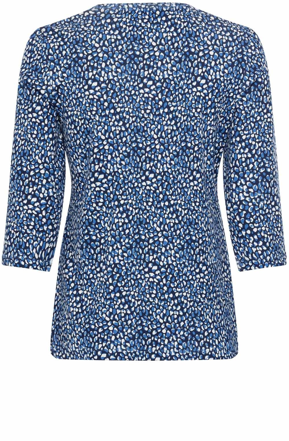 Lapis Blue V Neck Edda Top