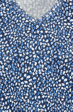 Lapis Blue V Neck Edda Top