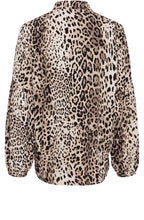 Latte Animal Print High Neck Blouse
