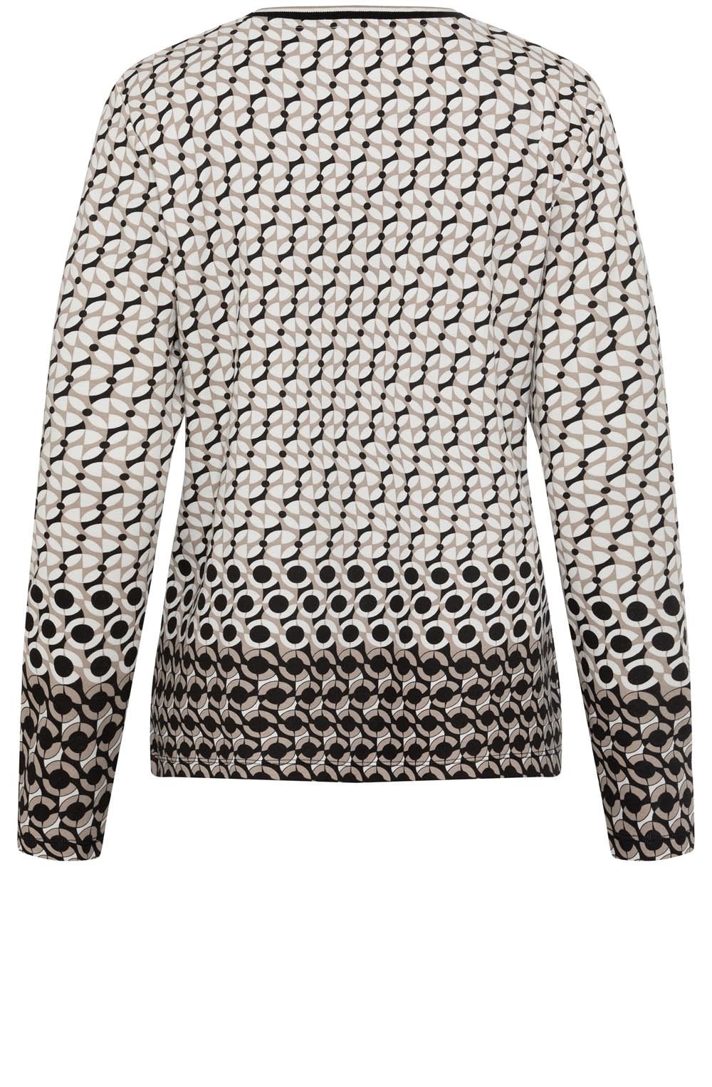 Latte Bold Print Hannah Top