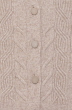 Latte Melange Cable Knit Chloe Cardigan