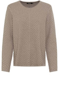 Latte Melange Diagonal Knit Jumper