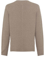 Latte Melange Diagonal Knit Jumper