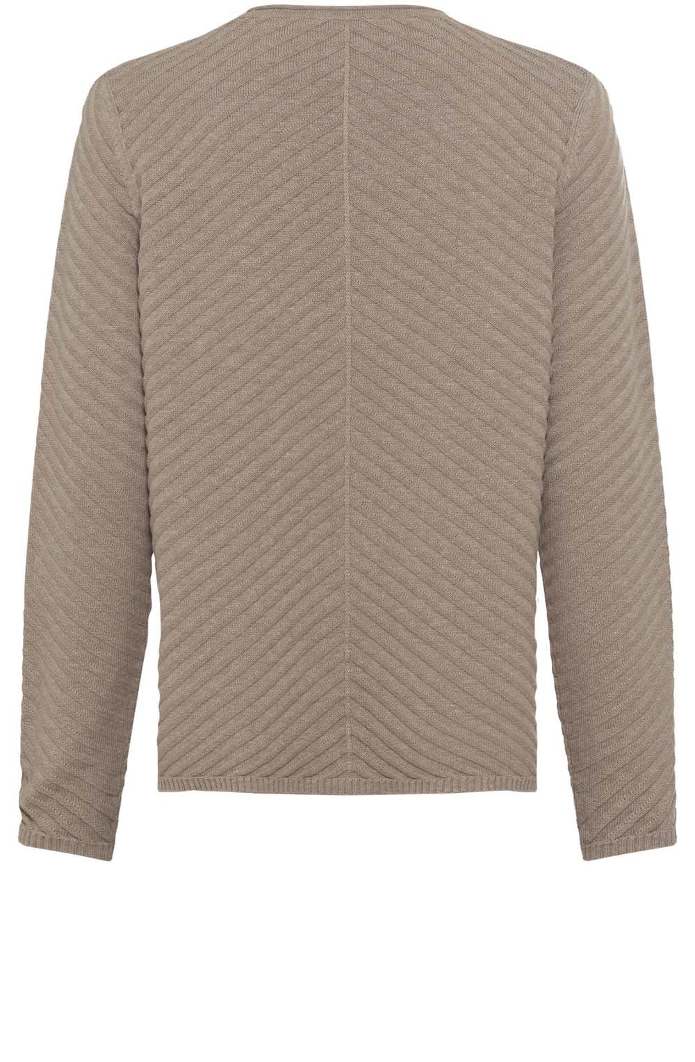 Latte Melange Diagonal Knit Jumper