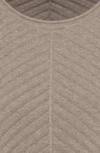 Latte Melange Diagonal Knit Jumper