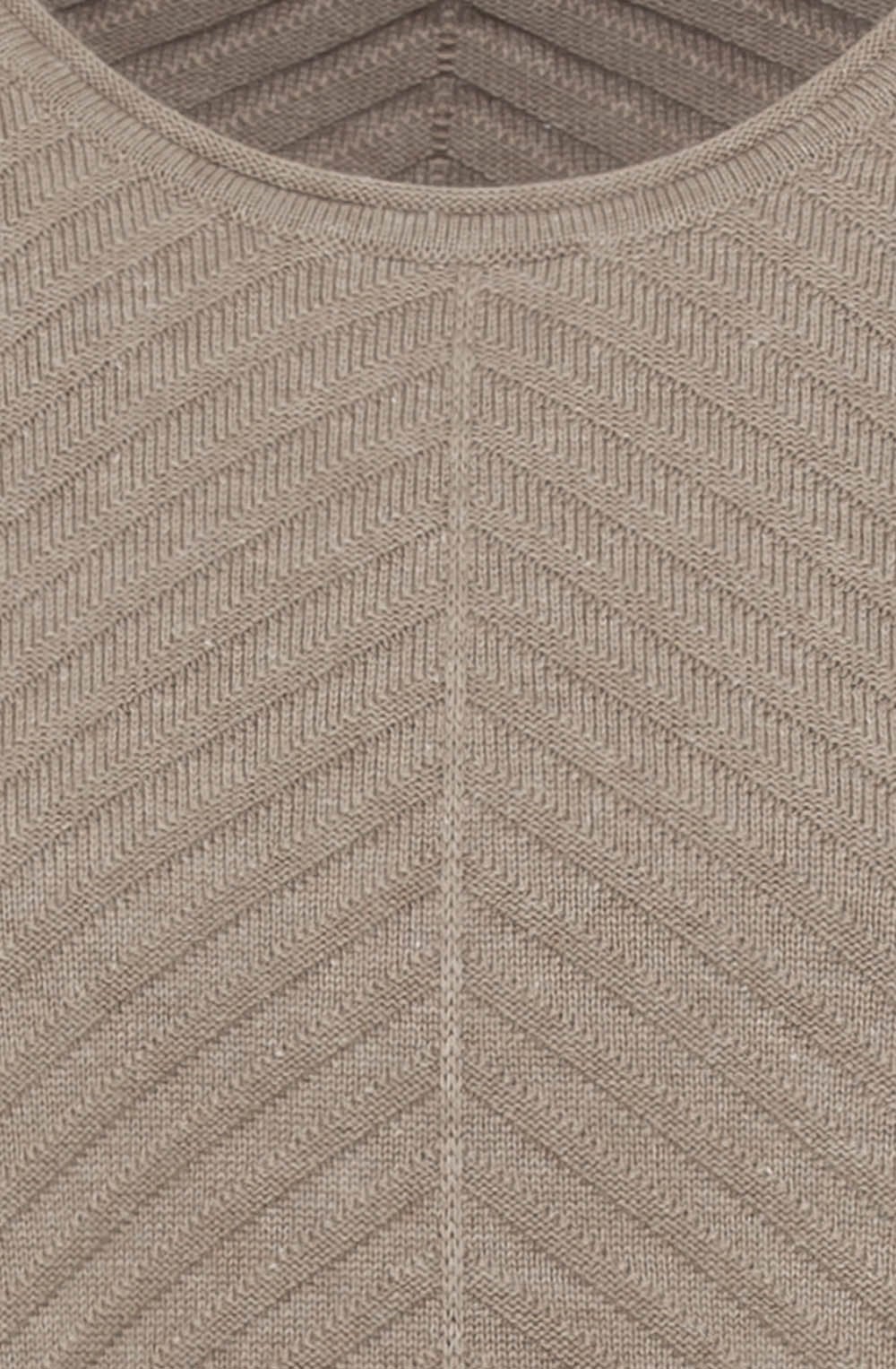 Latte Melange Diagonal Knit Jumper