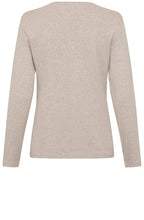 Latte Melange Gold and Stud Detail Edda Top