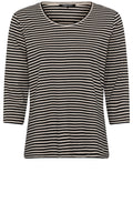 Latte Melange Striped Hannah Top