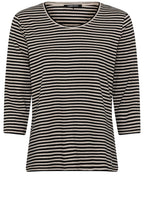 Latte Melange Striped Hannah Top