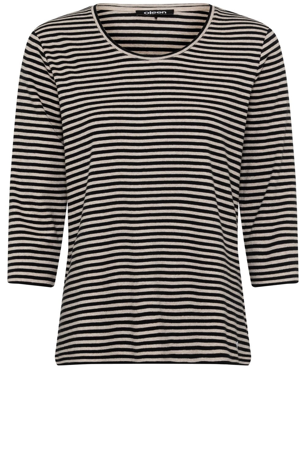 Latte Melange Striped Hannah Top