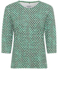 Laurel Green Abstract Design Edda Top