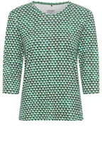 Laurel Green Abstract Design Edda Top