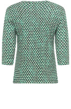 Laurel Green Abstract Design Edda Top
