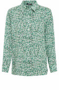 Laurel Green Abstract Floral Print Blouse