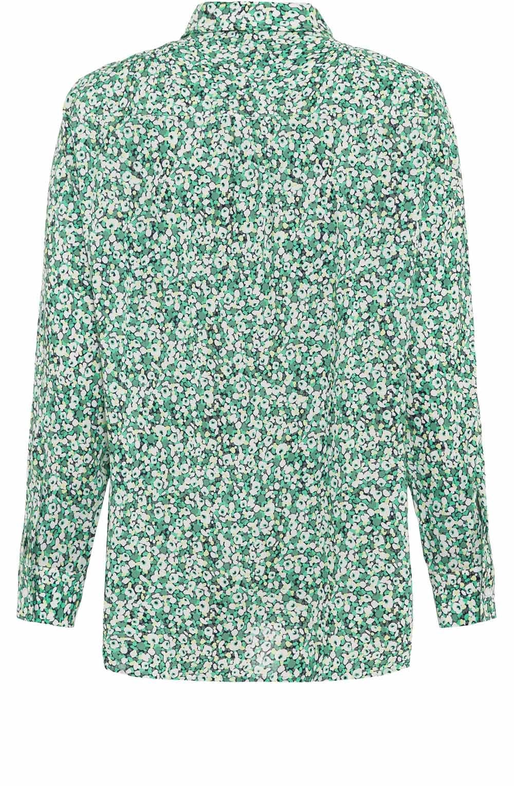 Laurel Green Abstract Floral Print Blouse