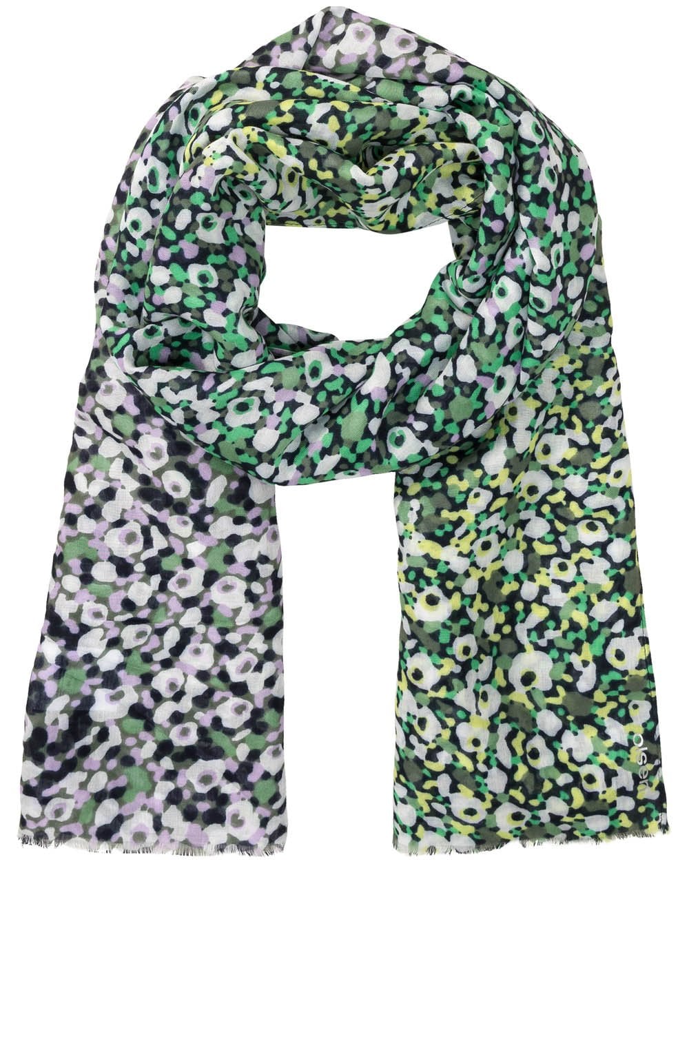 Laurel Green Abstract Floral Scarf