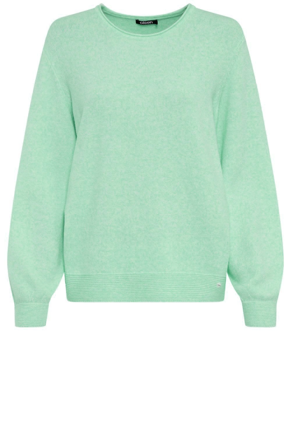 Laurel Green Delicate Balloon Sleeve Jumper