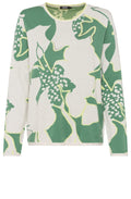 Laurel Green Floral and Diamante Relaxed Jumper