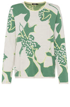 Laurel Green Floral and Diamante Relaxed Jumper