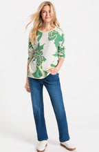 Laurel Green Floral and Diamante Relaxed Jumper