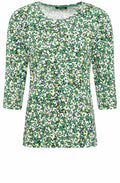 Laurel Green Floral Design Edda Top