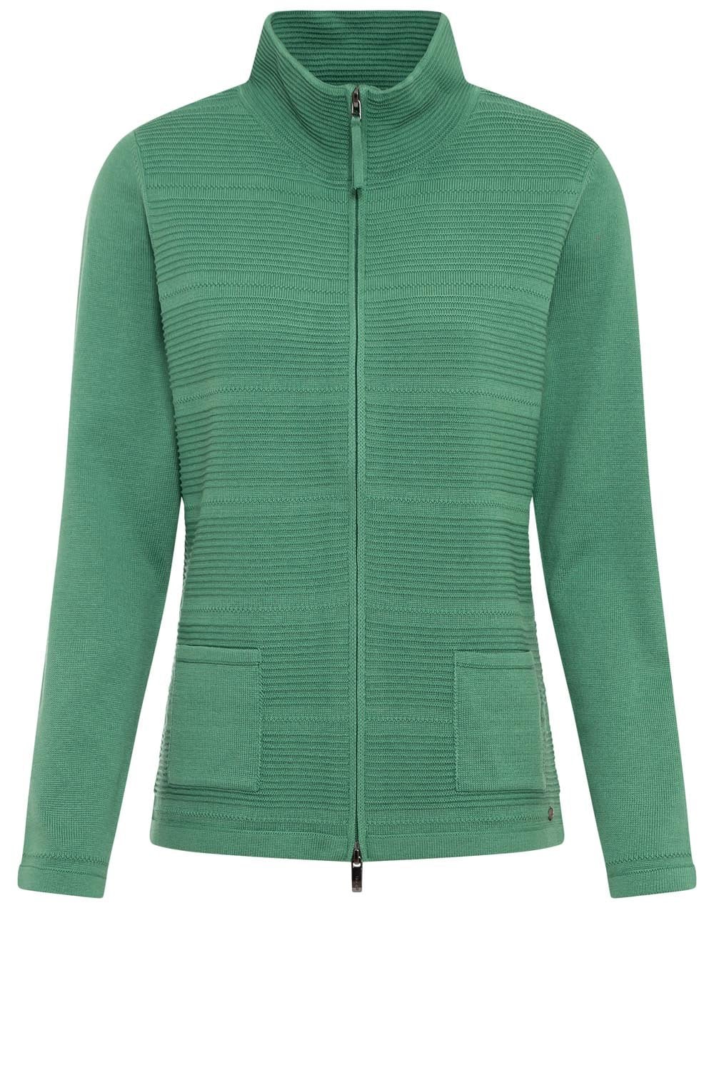 Laurel Green Horizontal Ribbed Cardigan